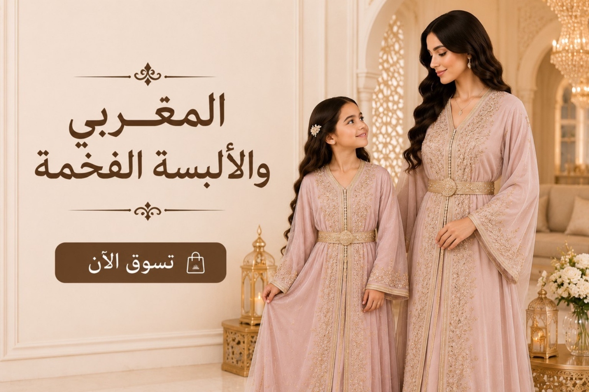 المغربي والالبسة الفخمة ام وبنت 1200x800